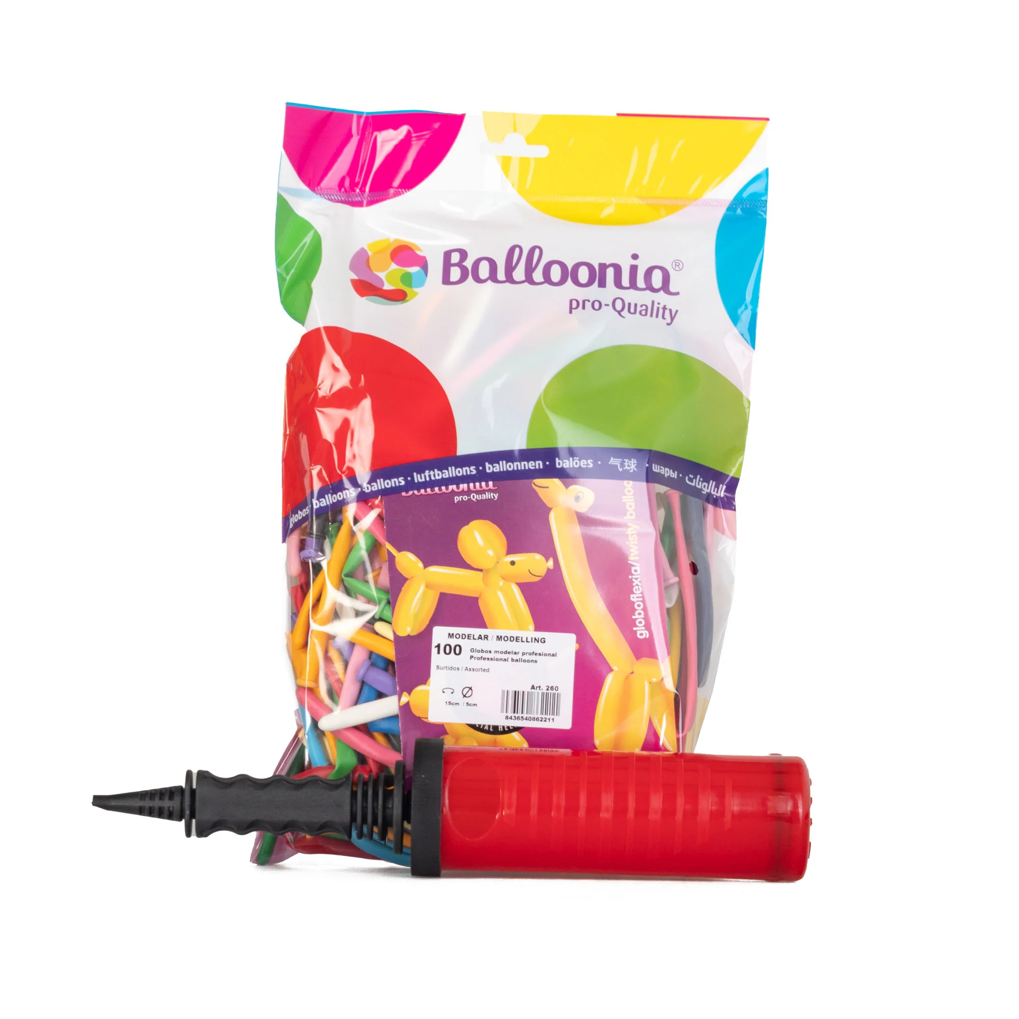 Balloonia Modelling Balloons - Complete Set with Pump - Image 5