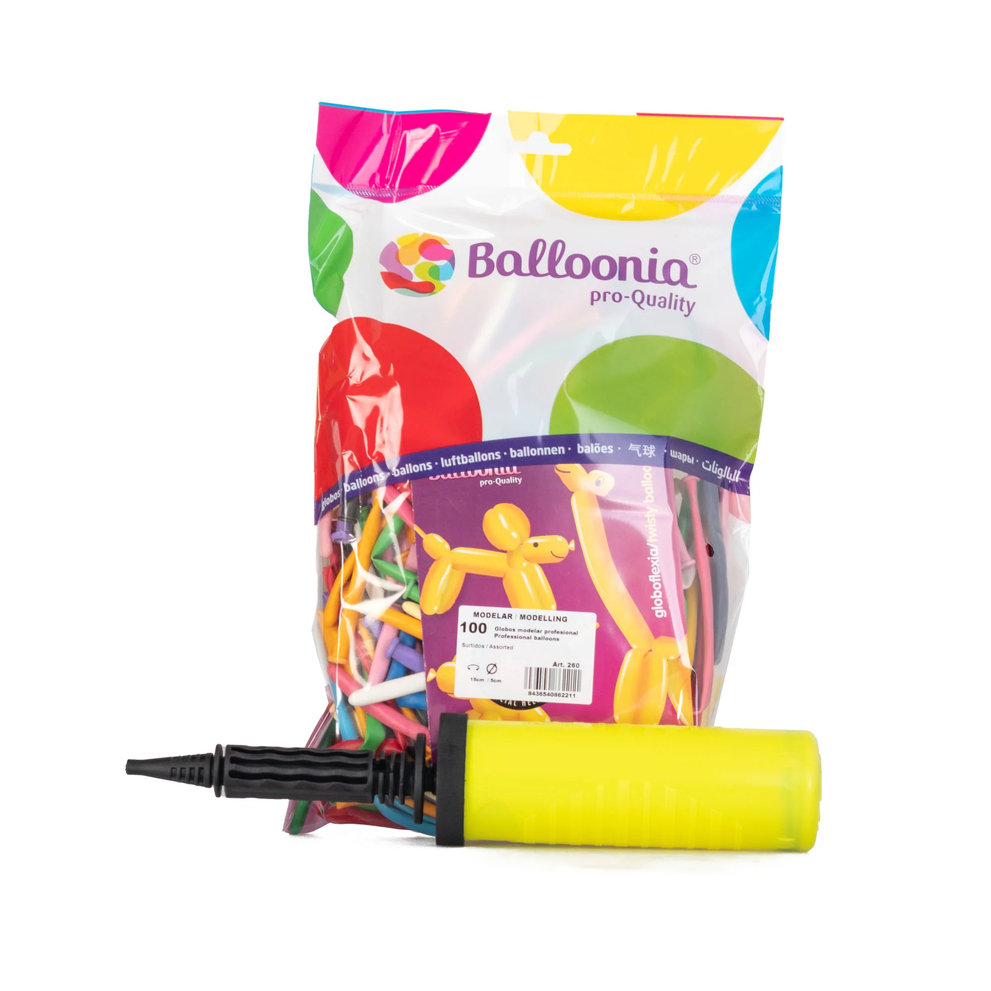 Balloonia Modelling Balloons - Complete Set with Pump - Image 6