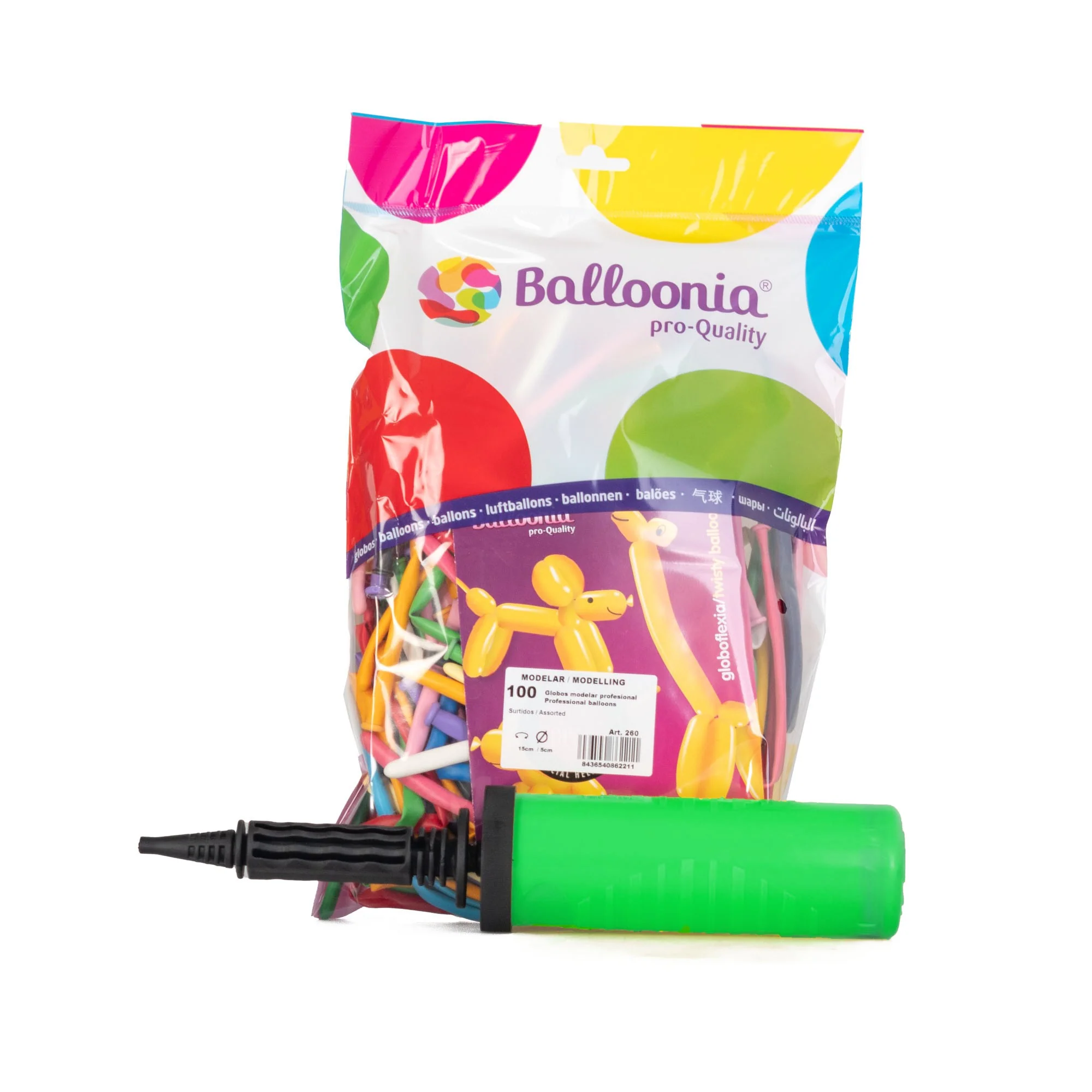 Balloonia Modelling Balloons - Complete Set with Pump - Image 8