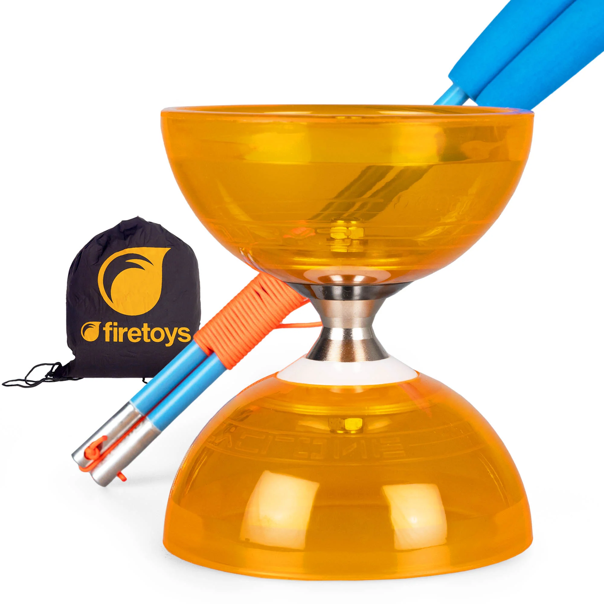 Cyclone Quartz Triple Bearing Diabolo Set with Superglass Handsticks and Bag - Image 14
