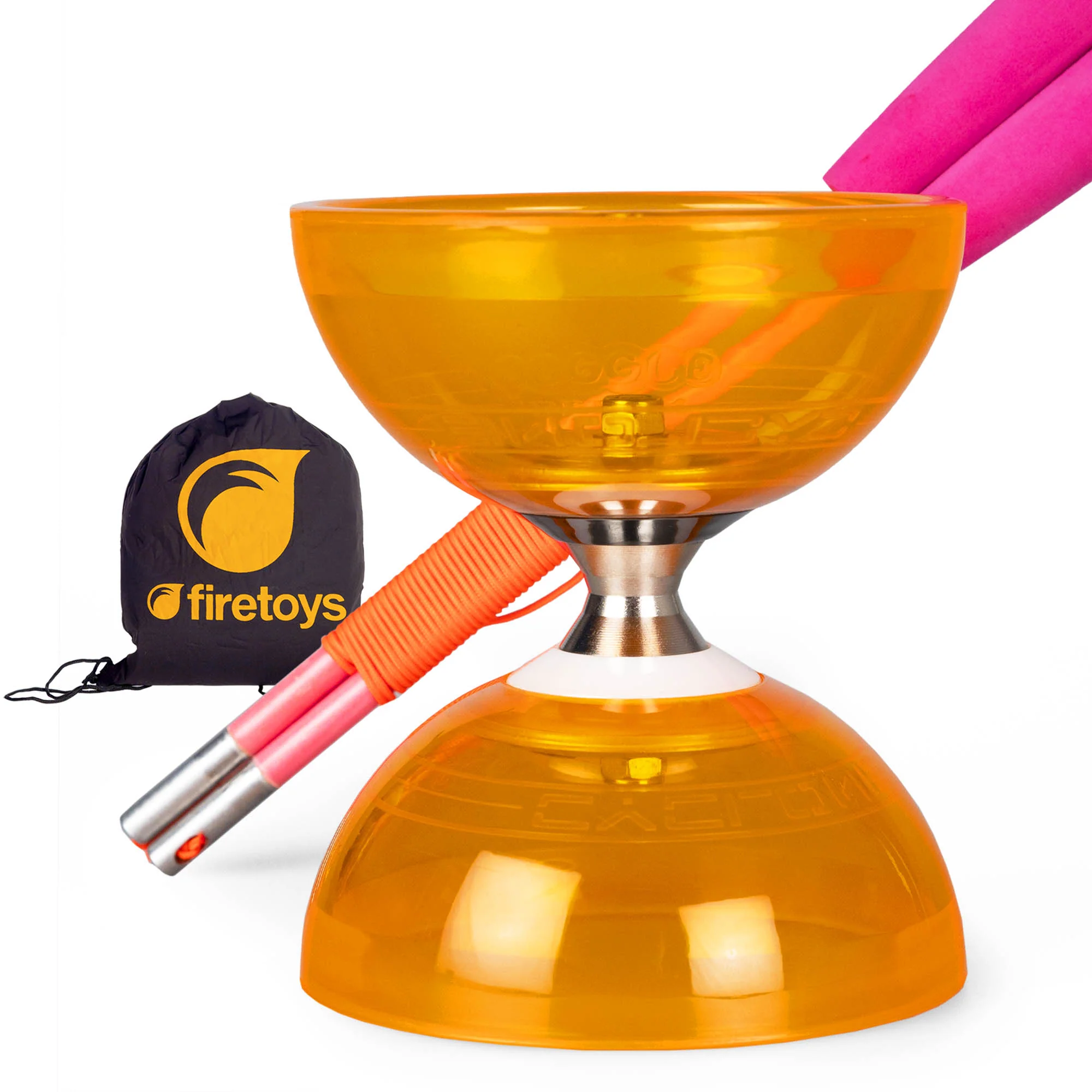 Cyclone Quartz Triple Bearing Diabolo Set with Superglass Handsticks and Bag - Image 17