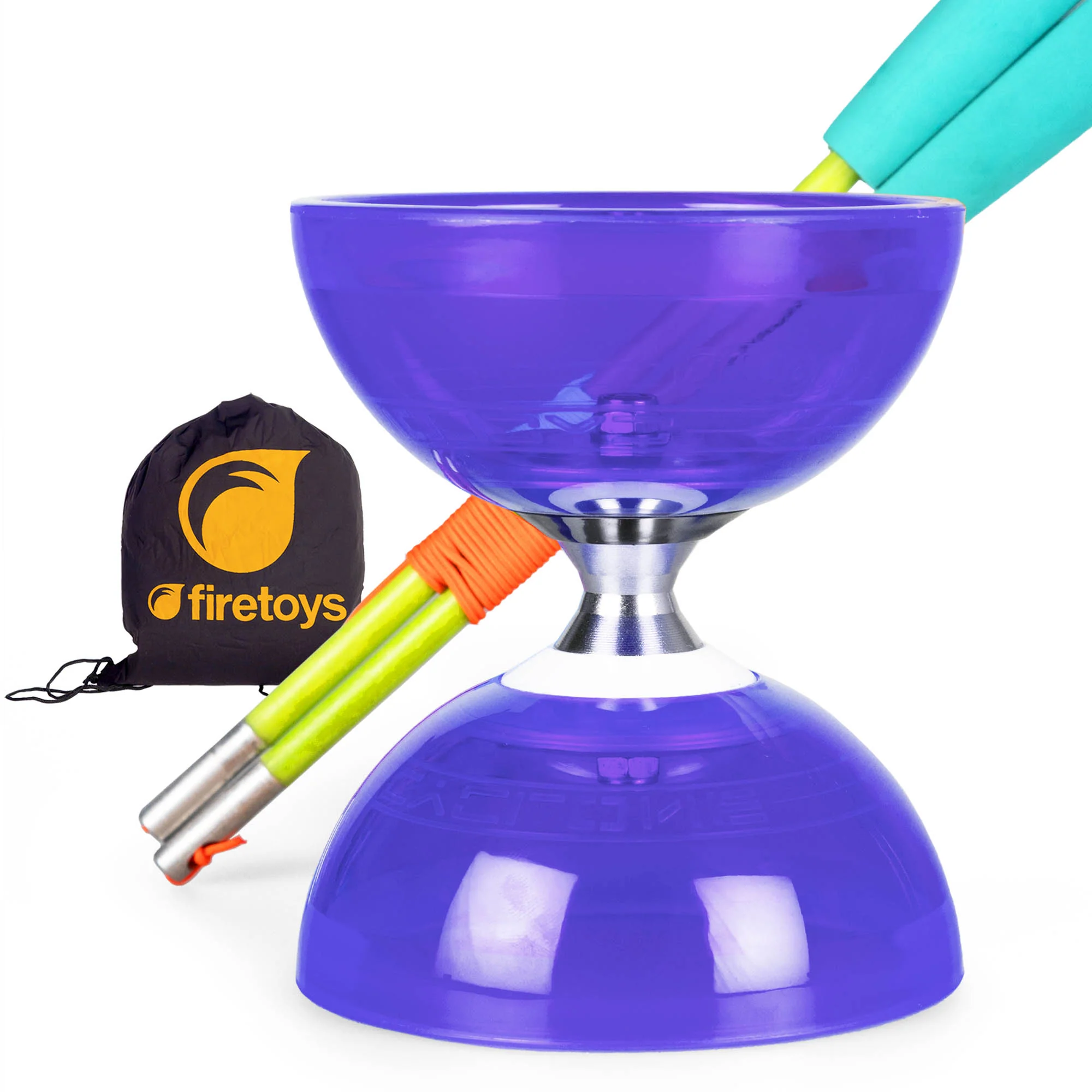 Cyclone Quartz Triple Bearing Diabolo Set with Superglass Handsticks and Bag - Image 21