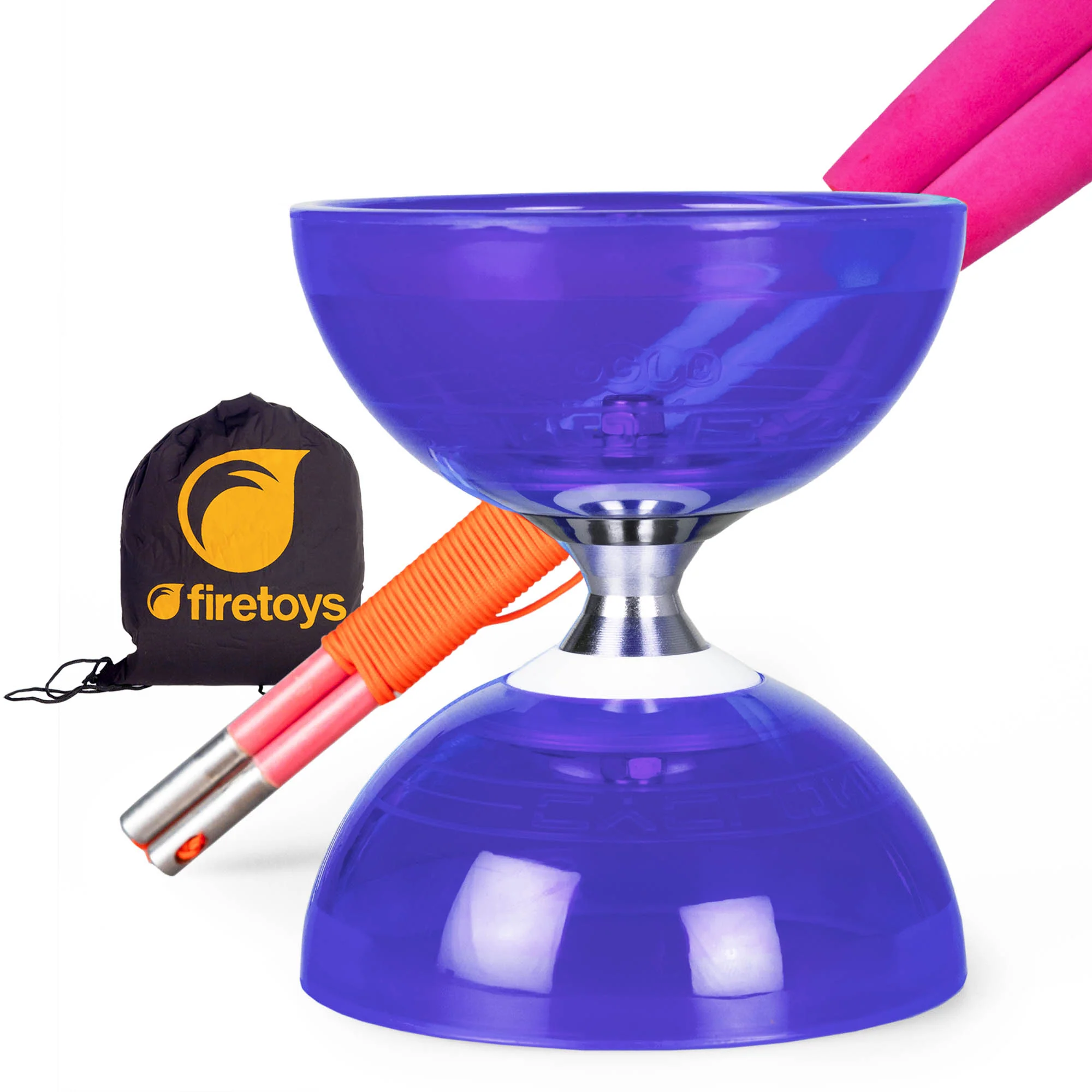 Cyclone Quartz Triple Bearing Diabolo Set with Superglass Handsticks and Bag - Image 23