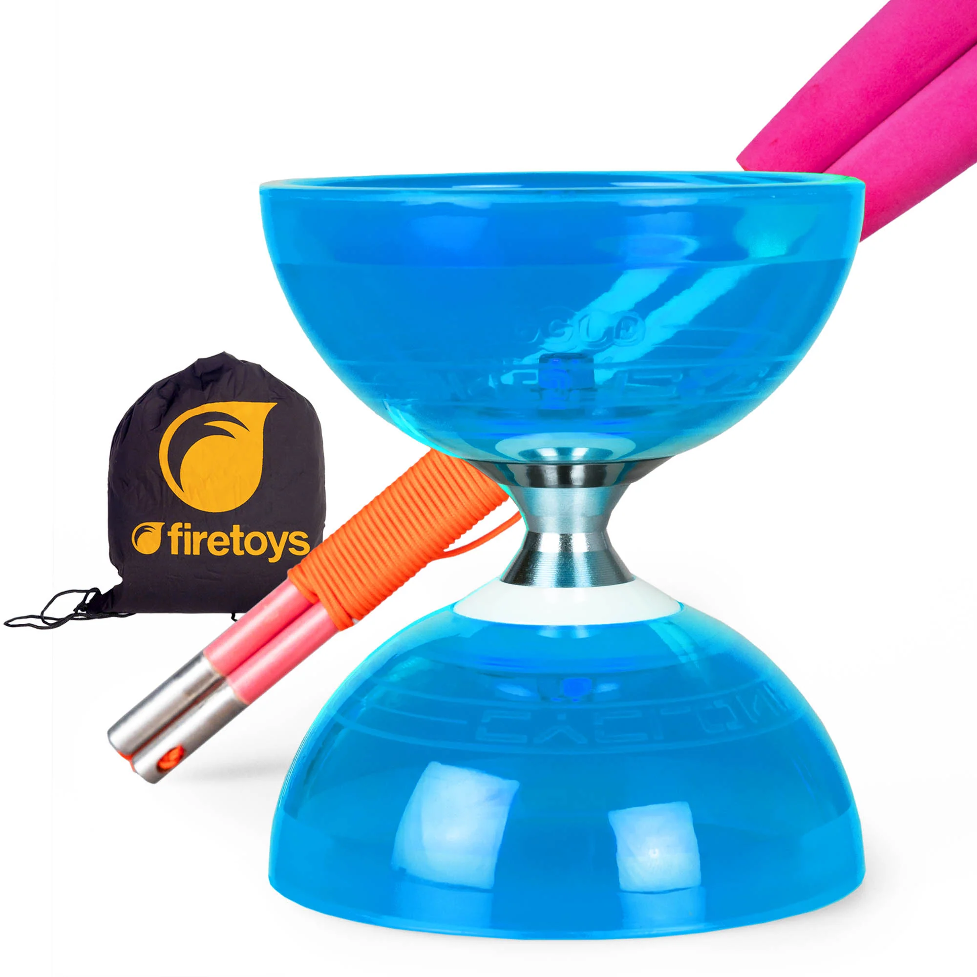 Cyclone Quartz Triple Bearing Diabolo Set with Superglass Handsticks and Bag - Image 7