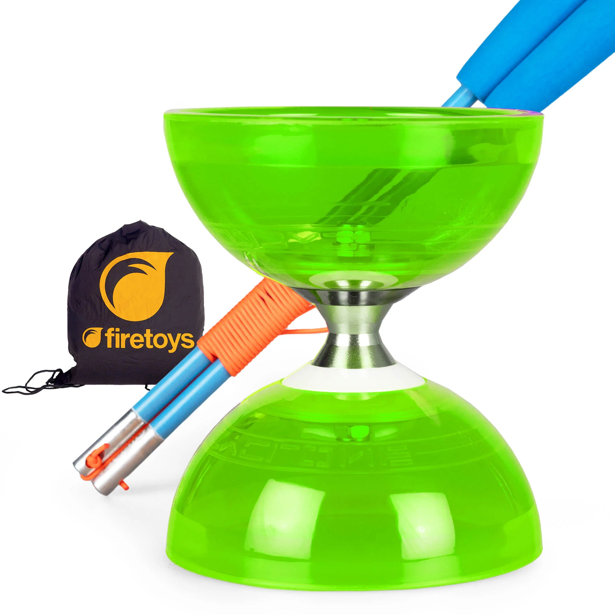 Cyclone Quartz Triple Bearing Diabolo Set with Superglass Handsticks and Bag - Image 9