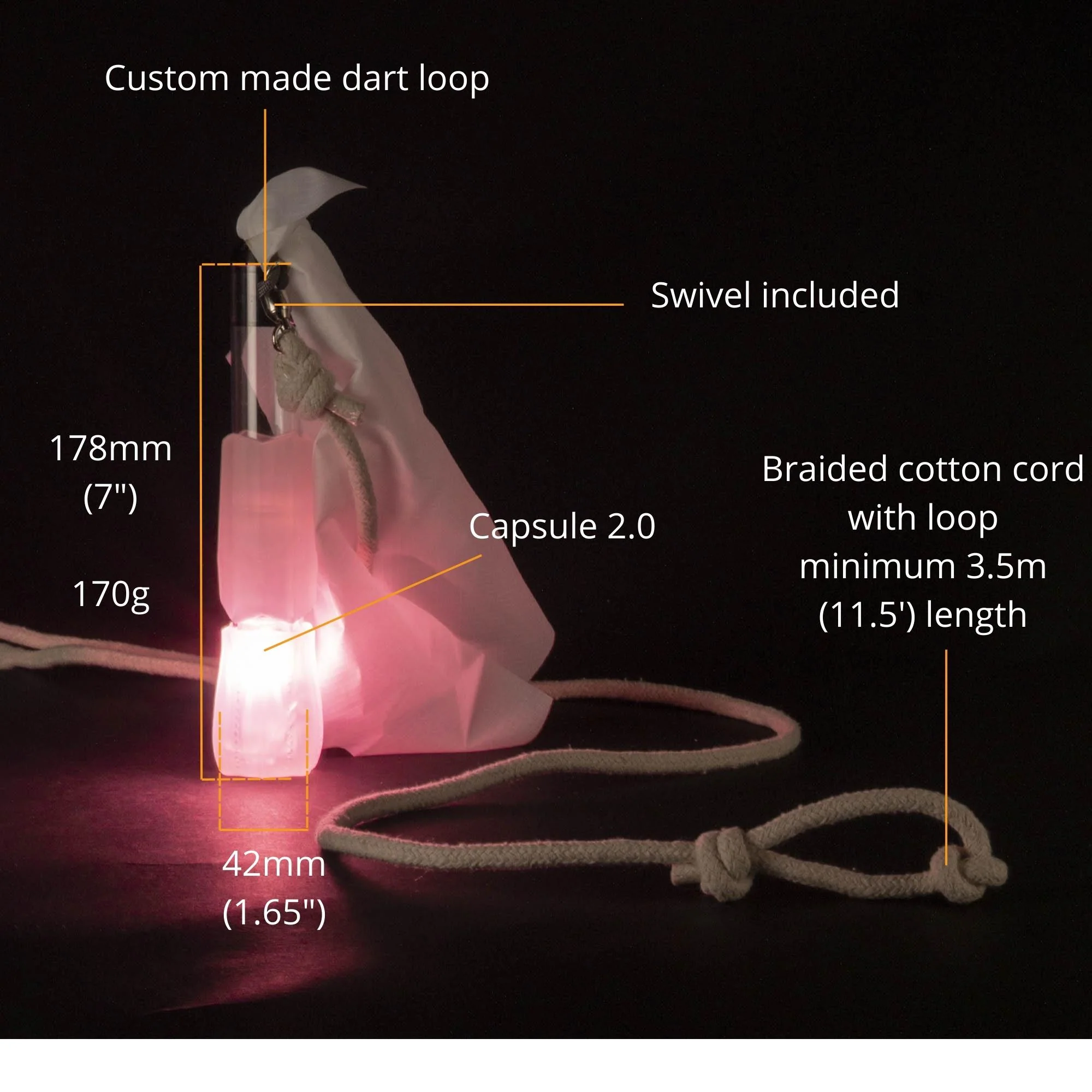 Flowtoys Flowdart : Capsule 2.0 - LED Rope Dart - Image 5