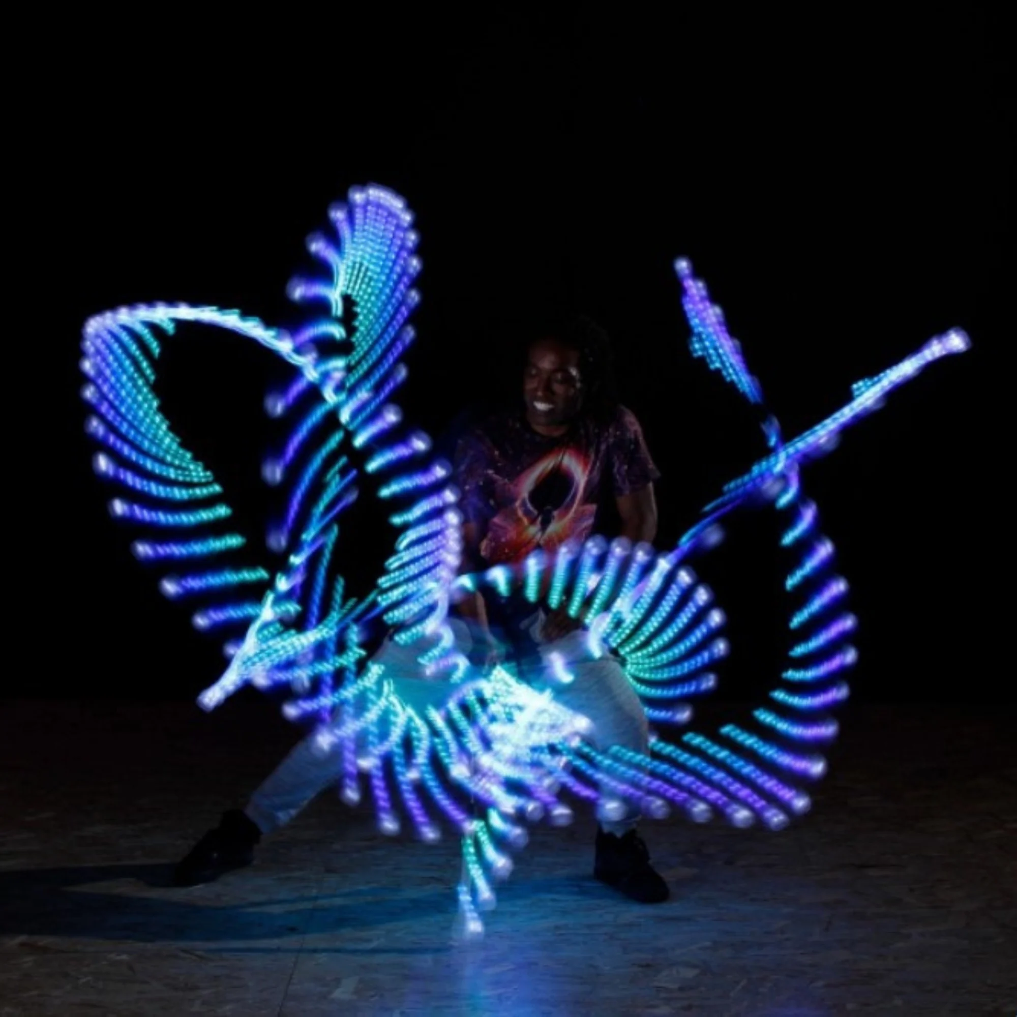 Flowtoys Spin9 Vision Poi - 80+ function LED poi with pods - Image 6