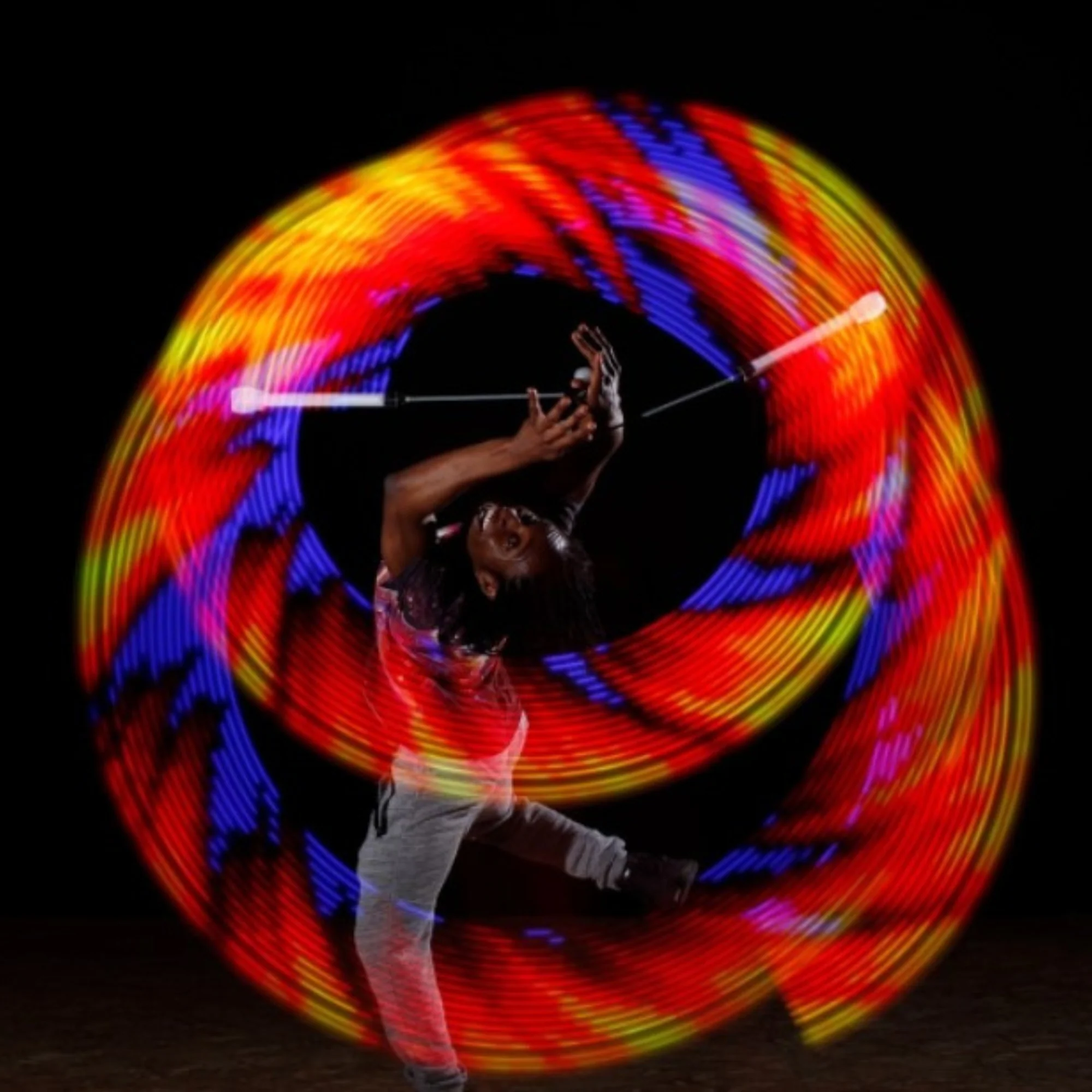 Flowtoys Spin9 Vision Poi - 80+ function LED poi with pods - Image 7