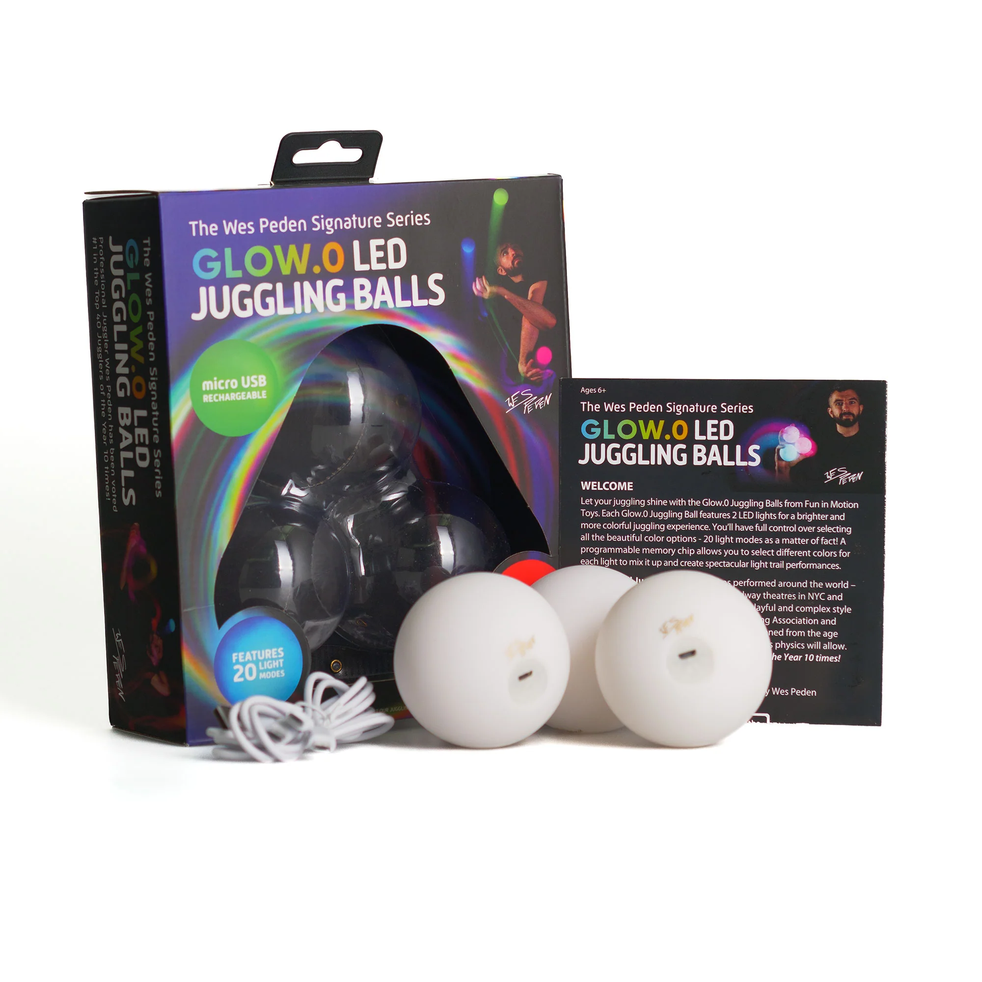 Wes Peden Glow.0 LED Juggling Balls - Set of 3 - Image 6